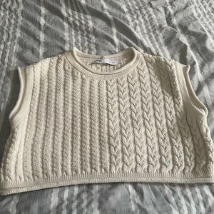 Zara cropped ribbed vest